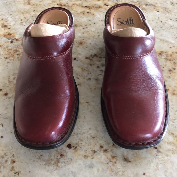 Sofft Shoes - Sofft Siren Clogs, Size 9M, Burgundy Red, BNIB